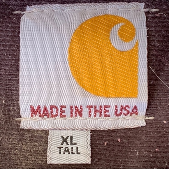 Vintage Carhartt Duck Canvas Distressed Jacket Hooded Quilted XL Tall J140 BRN - Picture 14 of 16